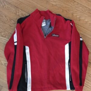 Spyder Red and Black Zip-Up Sweater